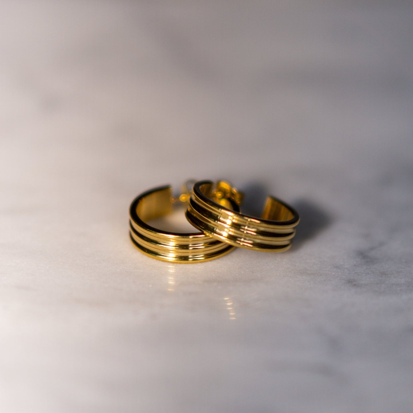 Women's and Girls 18k Gold Plated Earrings; Dainty Earrings; Simple Earrings; Stripped earrings. Affordable Earrings and Jewelry; Cute Earrings; Cubic Zirconia Earrings; Small Jewelry Business.
