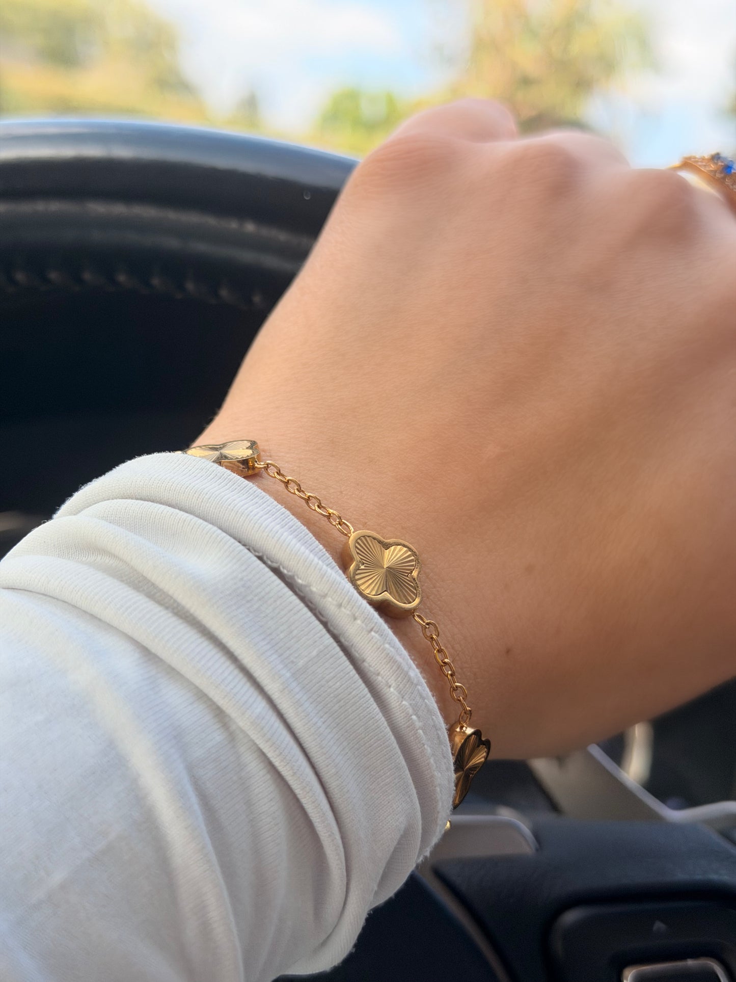 Gold Clover Bracelet