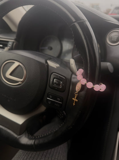Steering Wheel/Purse/Key Chain Rosary Charm