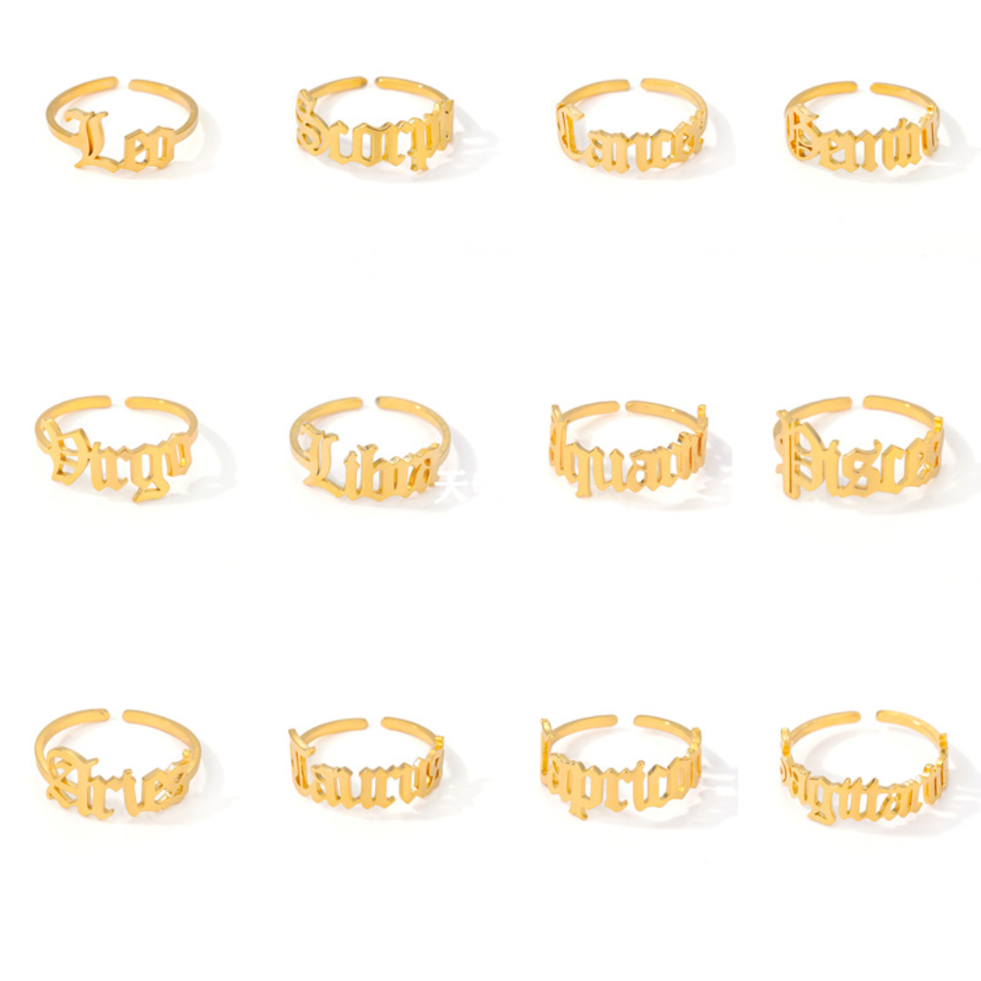 Zodiac Rings (Adjustable)