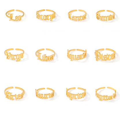 Zodiac Rings (Adjustable)