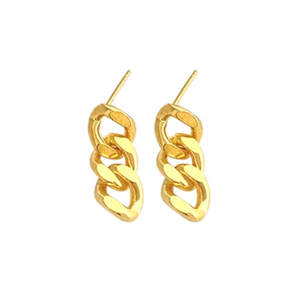 Cuban Link Chain Earrings