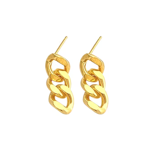 Cuban Link Chain Earrings