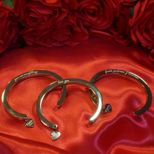 love affirmation bangles. affirmation bracelet.