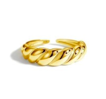 Beaded Rings for Women, 18K Simple Gold Rings, Open Water Resistant Jewelry, Quality, and Long-Lasting, Dainty Ring, Cute Gold Rings Set for Teen Girls.