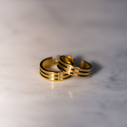 Women's and Girls 18k Gold Plated Earrings; Dainty Earrings; Simple Earrings; Stripped earrings. Affordable Earrings and Jewelry; Cute Earrings; Cubic Zirconia Earrings; Small Jewelry Business. 