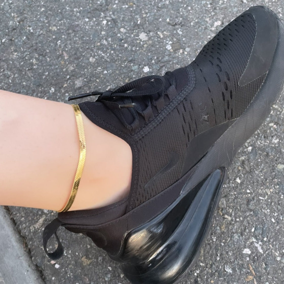 gold anklets. gold plate anklet.