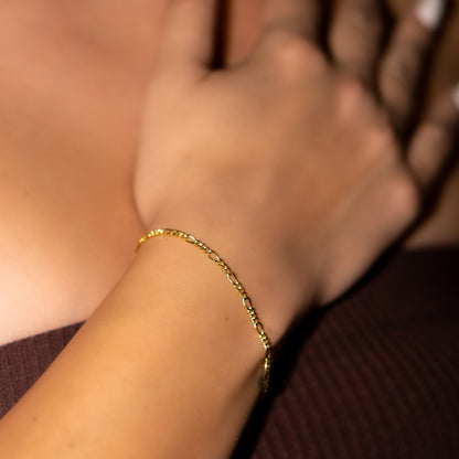 Women's Gold Figaro Bracelets,18K Gold Plated Bracelet. Cute Bracelets. Quality Gold Bracelets. Affordable Gold Bracelets. Water Proof Jewelry. Water Proof Gold Plated Jewelry. Water Proof Bracelets.