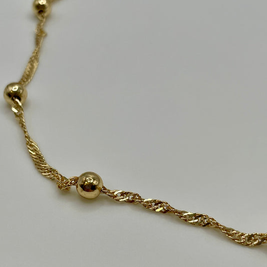 Cute 14k gold plated necklace. Cute necklace with ball design. 14k gold plated jewelry.