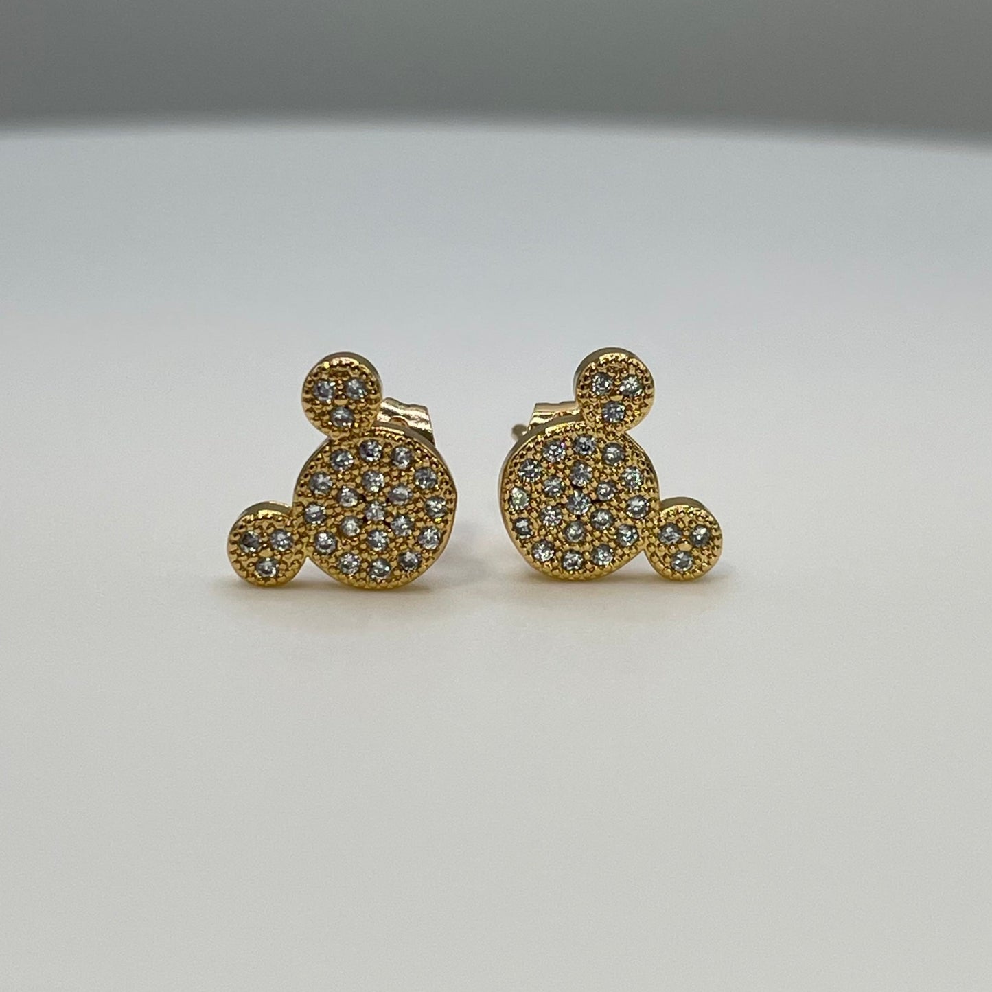 Mickey mouse earrings. Mickey mouse 18k gold plated earrings. Cute micke mouse stud earrings 18k gold plated. Disney mickey mouse earrings.